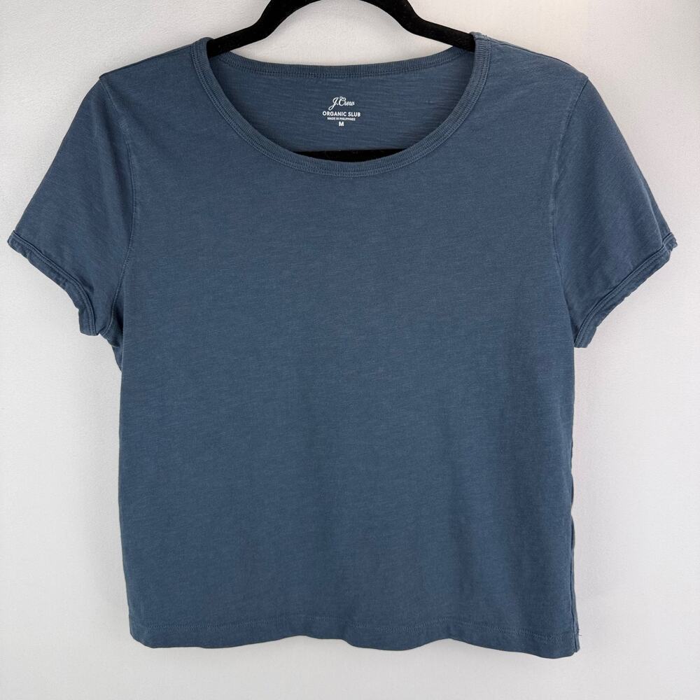 J Crew '90s Cropped Organic Slub Cotton T-Shirt Size M